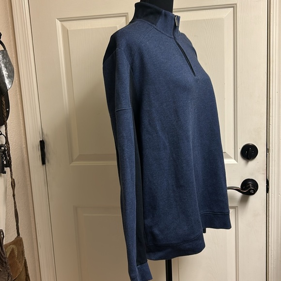 Calvin Klein Men's Long Sleeve Q-Zip Color Blocked Double Knit Pull Over, Large - Picture 3 of 9